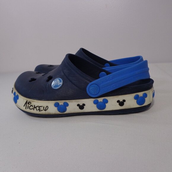 Crocs Kids' Disney Mickey Mouse Blue Clogs Size 12 C 13 - Picture 1 of 6